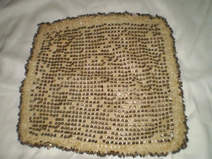 Nappe Islam Ottoma 19ème siècle paillettes crochetées et brodées rare à trouver - Photo 1/9
