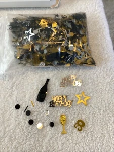 Happy 50th Birthday Confetti - 100G / 3.53Oz Number 18 Table Confetti - Metallic - Picture 1 of 3