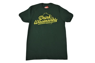 Drink Wisconsinbly Womens Wisconsin State Map Outline Funny Shirt New L, XL, 2XL - Image 1 of 4