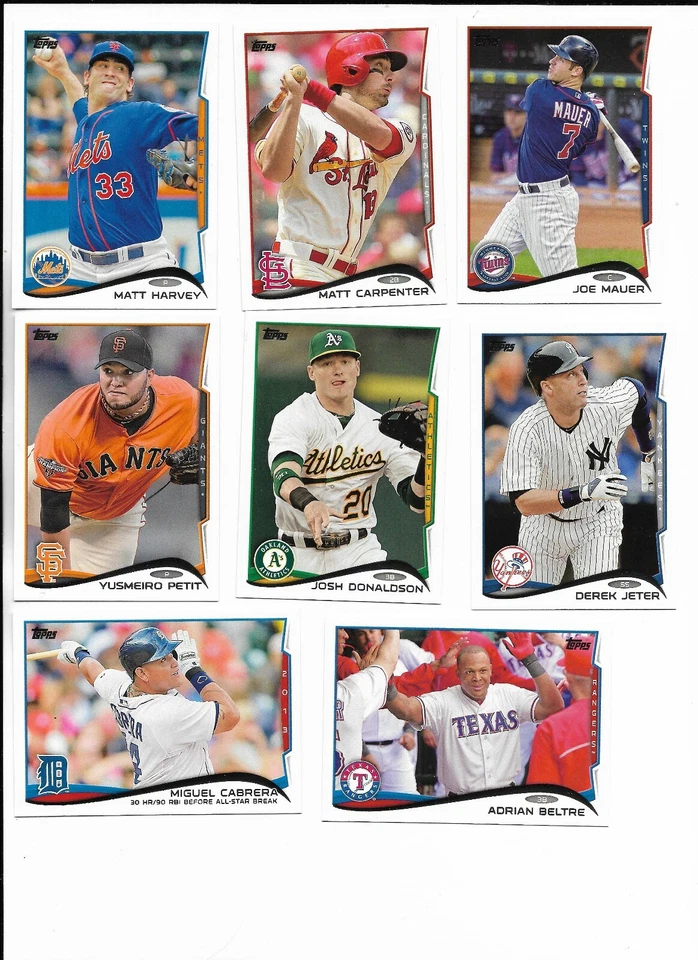 2014 Topps PICK-A-CARD Mauer Jeter Donaldson Cabrera Wacha Bumgarner Pence Abreu - Image 1 of 1