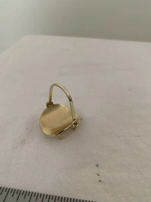 Dollhouse Miniature Fireplace Brass Metal Log Holder Accessory - Image 1 of 4