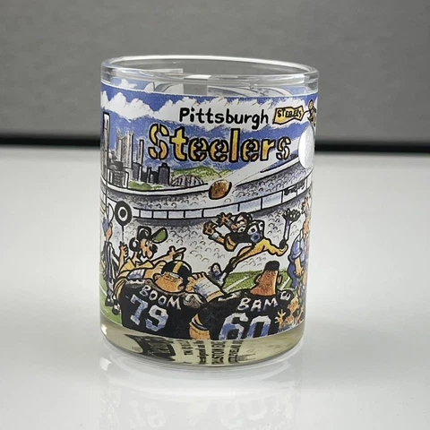 Pittsburgh Steelers NFL Shot Glass Cartoon Art Gift Souvenir Cover