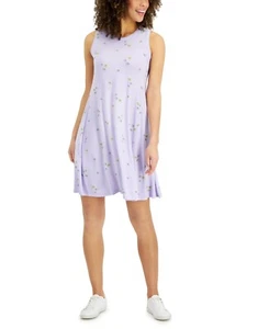Style & Co. Women's Crewneck Sleeveless Printed Knit Tank Dress Size XL - Picture 1 of 2