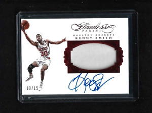 Kenny "THE JET" Smith 2015-16 Flawless PATCH AUTOGRAPHS RUBY Auto #/15 ON-CARD