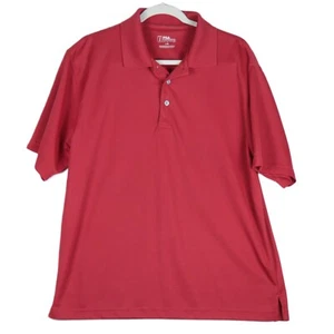 PGA Tour Men's Polo Golf Shirt - Size L/G - Red with Moisture-Wicking Fabric - Picture 1 of 5