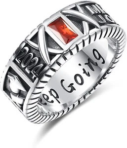 Customized Men's Class Ring 925 Sterling Silver 2025 Graduation High School Ring - Picture 1 of 8