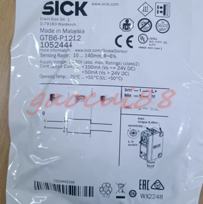 Original SICK GTB6-P1212 1052444 Photoelectric Sensor NEW 1PC 3months warranty - Image 1 of 2