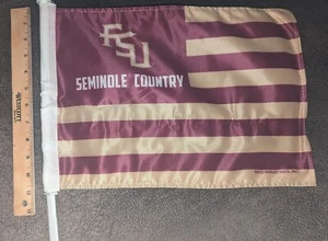 NWT, Florida State University, F.S.U., Seminole Country, Car Flag - Picture 1 of 5