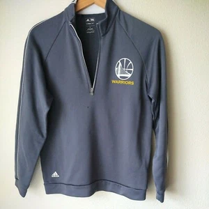 adidas Climalite Mens Small Golden State Warriors Gray 1/4 Zip Jacket Sweatshirt - Picture 1 of 11