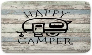 Happy Campers Non-Slip Bath Mat Retro Rustic Camping Theme Bathroom Rug - Picture 1 of 3