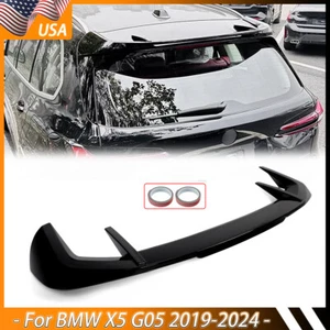 Fits 2019-2024 BMW G05 X5 SUV M Style Gloss Black Rear Roof Spoiler Lip Wing ABS - Picture 1 of 13