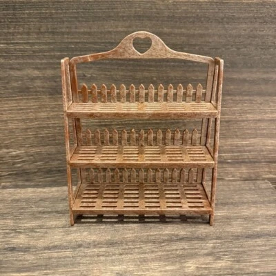 Flower Stand Storage Rack Display Shelf 1:12 Scale Dollhouse Furniture Garden - Image 1 of 4