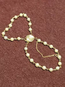 Bracciale Vintage Estate Jewelry Oro 14K Doppio Filo Perle Idea Regalo Vacanze I - Foto 1 di 5