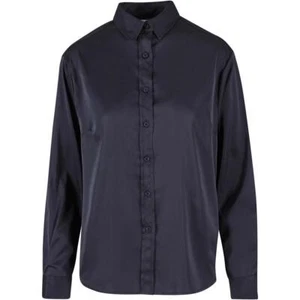 Satin Shirt Satin-Bluse Hemd Urban Classics Ladies Damen Freizeithemd Regular - Bild 1 von 17