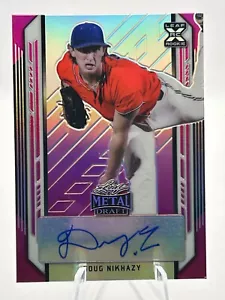 DOUG NIKHAZY 2021 LEAF METAL DRAFT PURPLE 8/20 AUTO #BA-DN1 JC - Picture 1 of 3