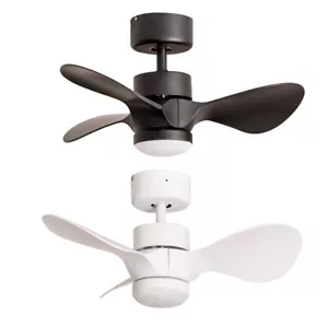 24" Integrated LED Ceiling Fan Remote Control Dimmable Light 3 Blades 6 Speeds - Picture 1 of 25
