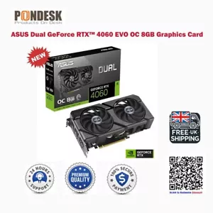 ASUS Dual GeForce RTX™ 4060 EVO OC 8GB GDDR6 PCIe 4.0 4x Displays Graphics Card - Picture 1 of 5