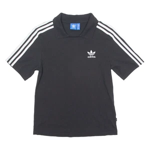 ADIDAS ORIGINALS Womens Polo Shirt Black UK 6 - Picture 1 of 6