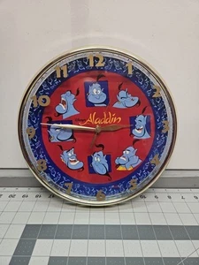 Vintage 1990s Disney’s Aladdin Wall Clock GENIE Sunbeam Working - Picture 1 of 5