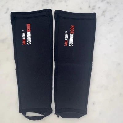 RockTape RockGuards Shin 小腿保护大号厚黑色拉链弹性 — 第 1/4 张图片
