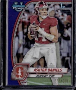 2024 Bowman U cromo Ashton Daniels 1st Bowman refractor púrpura 393/399 - Imagen 1 de 2