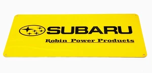 VORHER GEBRAUCHT - SUBARU ROBIN POWER PRODUCTS 10" X 23" ALUMINIUM WERBESCHILD - Bild 1 von 6
