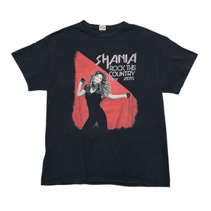 Shania Twain Rock This Country Shirt Mens Large Black 2015 Tour Concert Band Tee - Picture 1 of 8