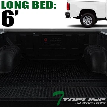 Topline For 2015-2022 Colorado/Canyon 6' Rubber Truck Bed Trunk Mat Liners - Blk — 第 1/2 张图片