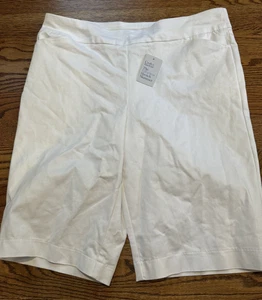 Croft & Barrow Mujer Pull On Blanco Tejido Skimmer Pantalones Cortos Talla Regular 18 Nuevo Con Etiquetas - Imagen 1 de 7