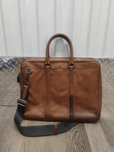 Coach Metropolitan Slim Briefcase – Brown Smooth Leather Laptop Work Bag 24776 - Picture 1 of 9