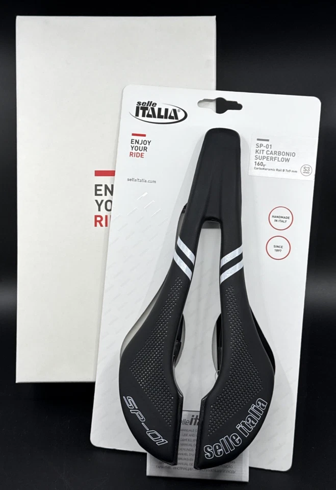 Selle ITALIA Sp-01 Kit CARBONIO Superflow S Saddle 288 X 130mm Men 164g BL