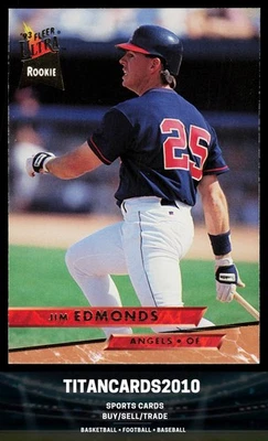 Jim Edmonds 1993 Fleer Ultra Rookie RC California Angels #519 Foto 1 de 2