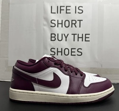 Nike Air Jordan 1 Low Blanco/Boredaux-Sail DC0774-161 Para mujer Talla 8,5 Foto 1 de 4