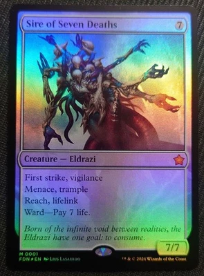 Sire of Seven Deaths FOIL English MTG Rare Unused Magic EDH - Image 1 of 4