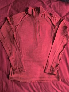 Rab Filament Pull On Jumper Mens Small Red Quarter Zip Fleece Top QFF-12 - Picture 1 of 9