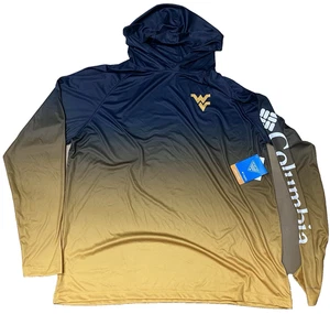 Columbia XL X-Large West Virginia Mountaineer PFG Omni-Shade Tackle Hoodie Men's - Picture 1 of 16