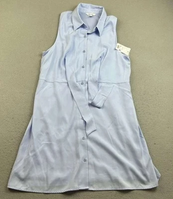 Vestido Nine West para mujer XL azul sin mangas cuello abotonado nuevo con etiquetas Foto 1 de 4