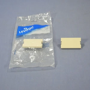 Leviton 41291-1BI Ivory 1-Unit MOS Blank Filler Wallplate Insert Covers 2-Pack - Picture 1 of 6