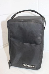 Vintage Case Logic 15 CD Black Carry Case Travel Tote Storage Zipper Soft Padded - Foto 1 di 9