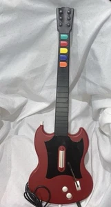 Red Octane PlayStation 2 PS2 Red Guitar Hero Guitar Controller PSLGH Untested - Picture 1 of 8