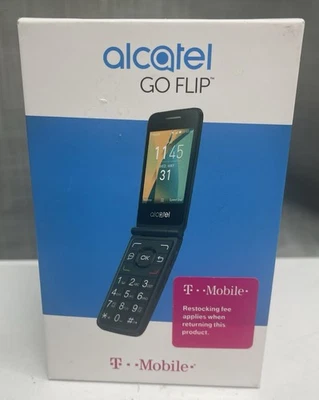 Alcatel Go Flip 4044W Blu (T-Mobile) 4G LTE GSM Flip Cell Phone Flip Phone - Image 1 of 4