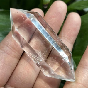 41G Natural Clear Crystal Obelisk Quartz Crystal Double Point Wand Reiki 63MM - Picture 1 of 8