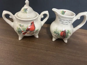 Lily Creek Cardinal Vogel Zucker & Milchkännchen Set "Wintergarten" - Bild 1 von 12