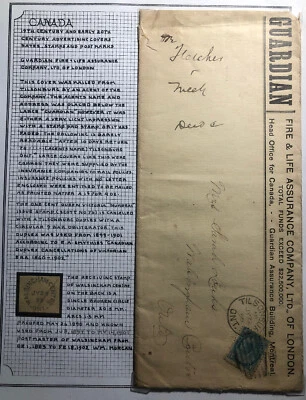 1899 Tilsonsurg Canadá Publicidad Guardián Garantía de Vida Cubierta a Walsingham Foto 1 de 3