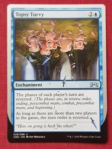 Magic The Gathering SIN SANCIONAR TOPSY TURVY tarjeta azul Magic The Gathering - Imagen 1 de 2