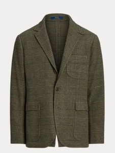 Polo Ralph Lauren Para Hombre Polo Moderno Glen Sarga a Cuadros Abrigo Deportivo Talla 42L - Imagen 1 de 16