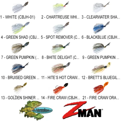 Z-MAN Chatterbait Jack Hammer Bladed Vibrating Jig (CBJH) Pick 4 Sizes 22 Colors - Image 1 of 4