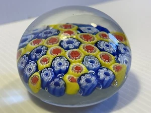 Vintage Murano Millefiori Art Glass Paperweight 2" High x 3" Wide Beautiful - Bild 1 von 5