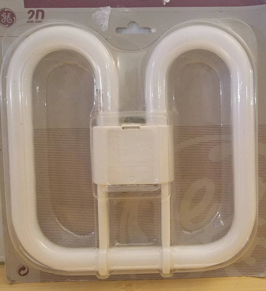 GE 38 Watt 2d Compact Fluorescent F38w2d/827 Polylux 4 Pin Light Bulb Lamp 2700k