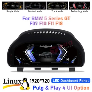 BMW 5 Series 12.3 Inch 8GB LCD Speedometer Digital Dashboard For F07 F10 F11 F18 - Picture 1 of 12